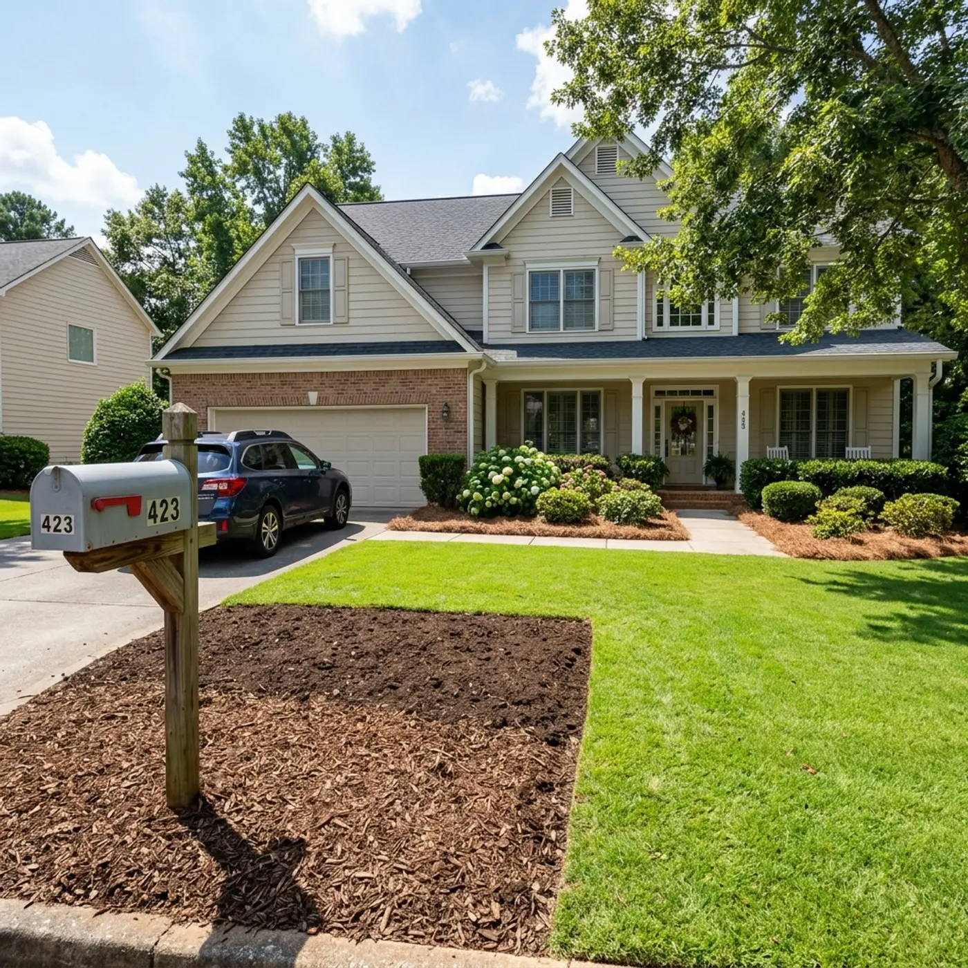 After: Clean yard after stump grinding in Alpharetta