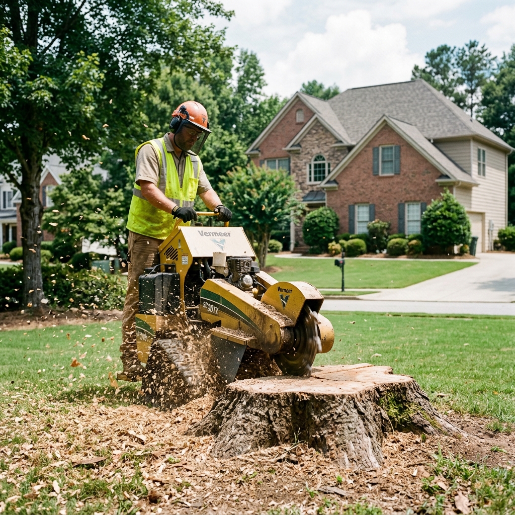 Professional stump grinding in Alpharetta GA