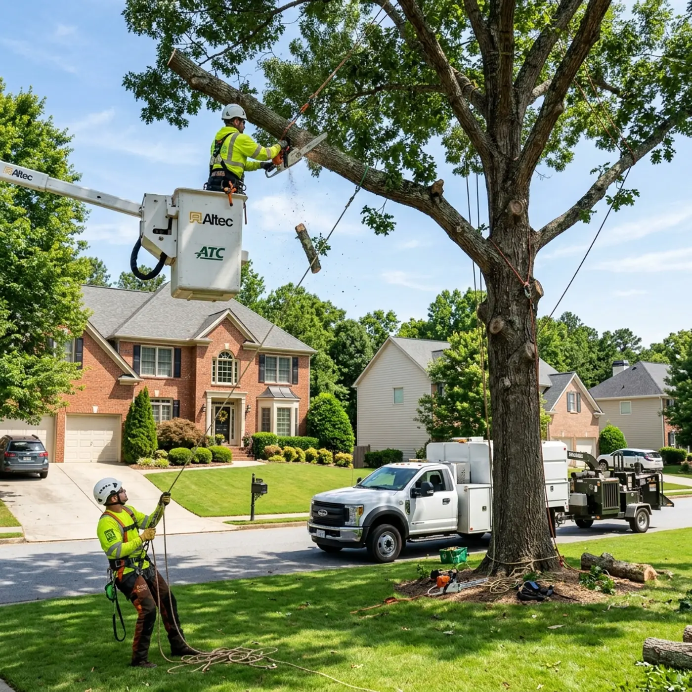 Professional tree removal in Alpharetta GA by certified arborist crew